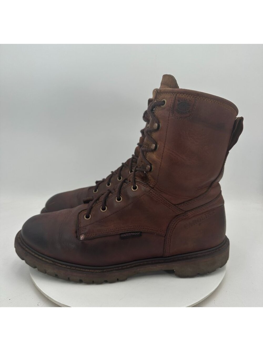 Carolina Men Size 13 Brown Leather 8" Soft Toe Waterproof Work Boot